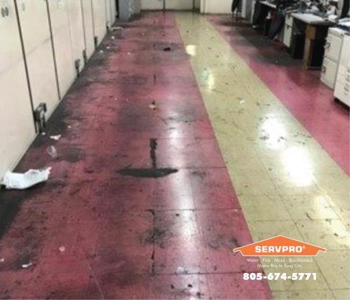 a picture of a dirty commercial building floor