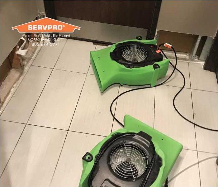 a picture of green floor fans in a bathroom